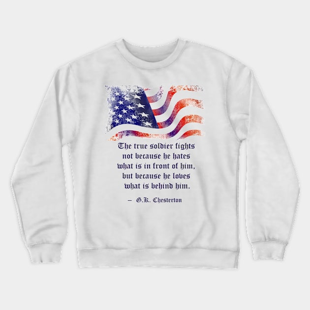 American Patriot. Words of Wisdom Collection Crewneck Sweatshirt by ArtlyStudio